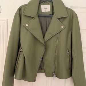 Wilfred Sage Green Leather Jacket